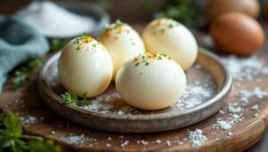 Jajka gotuję z odrobiną octu. Skorupka schodzi w jednym ruchu, a białko jest gładkie jak jedwab