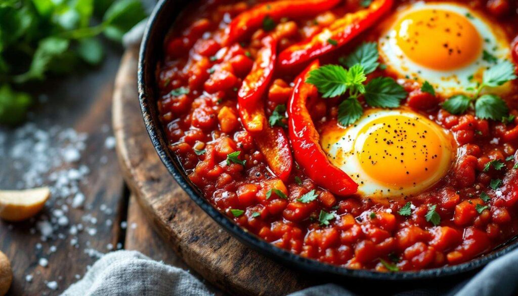 Jajka zapiekam w pomidorach z przyprawami. Szakszuka w 10 minut — lepsze śniadanie trudno wymyślić