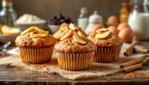 Muffiny z jabłkiem i cynamonem piekę bez cukru. Są słodkie od samych owoców i znikają w kwadrans