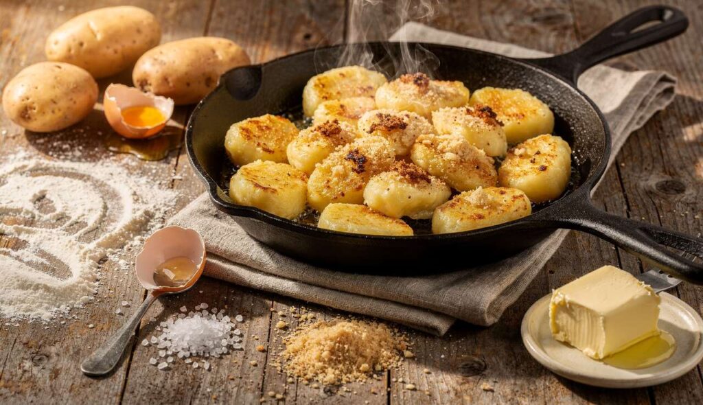 Kopytka smażę na maśle z bułką tartą. Proste danie z dzieciństwa, które wygrywa z każdym obiadem